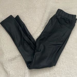 Pink Lily Faux Black Leather leggings
